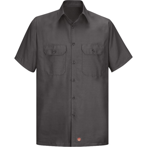 Men's Solid Rip Stop Shirt, Men's, 2X-Large, Charcoal - Red Kap SY60CH-SS-XXL