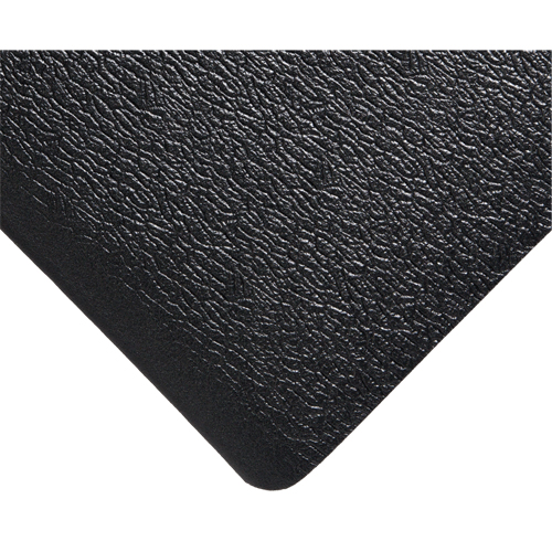 Tapis Soft Step no 427, Rugueux, 2' x 10' x 3/8", Noir, &eacute;ponge en PVC - Wearwell 427.38X2X10BK