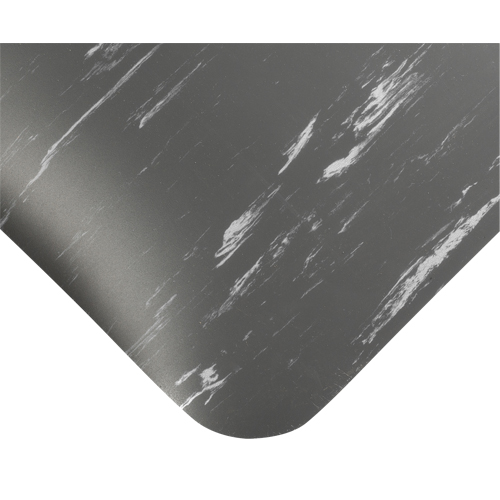 Tile-Top Select Anti-Microbial Mats No.494, Smooth, 2' x 20' x 1/2", Charcoal, PVC - Wearwell 494.12X2X20CH