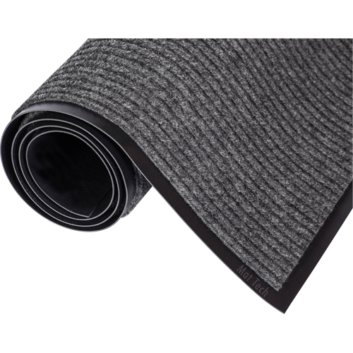 Needle-Rib Matting, Wiper/Scraper, 6' x 45' x 15/16", Grey - Mat Tech 3M685SM-45