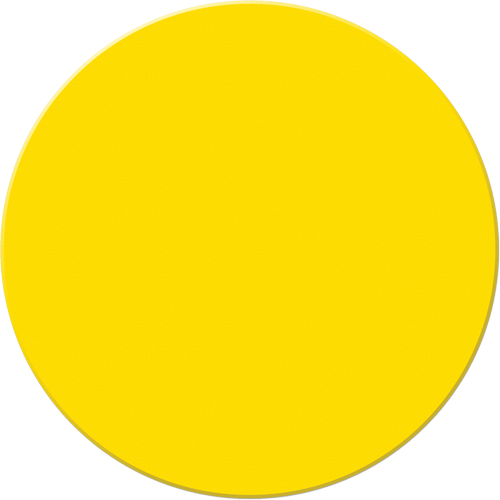 Armor Stripe Lean/5S Markers, Circle, 6" L x 6" W, Yellow, Plastic - Incom Top Tape & Label ASM190Y