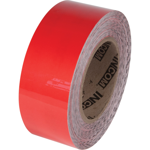 Ruban de marquage pour plancher Tuff Mark, 3" x 100', Polyester, Rouge - Incom Top Tape & Label TM1103R