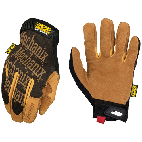 The Original&reg; Gloves, Medium, Grain Leather Palm, Hook & Loop Cuff - Mechanix Wear CA-LMG-75-009