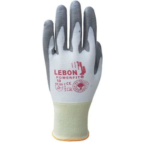 Gants r&eacute;sistants &agrave; la coupe PowerFit Lebon, 12/3T-Grand, Calibre 13, Rev&ecirc;tement Polyur&eacute;thane, ASTM ANSI niveau A2/EN 388 niveau B - BCL Glove Ltd POWERFIT-12XXXL