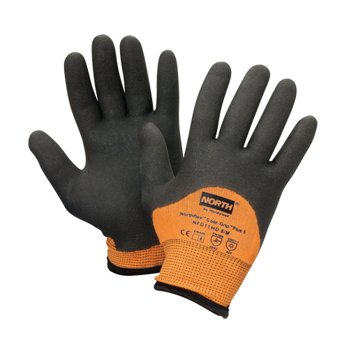 Gants North Cold Grip Plus 5, 10/T-Grand, Calibre 15, Rev&ecirc;tement PVC, ANSI/ISEA 105 niveau 5 - PIP Global Safety NFD11HD/10XL