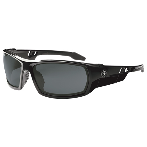 Lunettes de s&eacute;curit&eacute; Skullerz Odin, Lentille Fum&eacute;e, Anti-&eacute;gratignures/Polaris&eacute;, ANSI Z87+/R&eacute;pond ou surpasse la norme CSA Z94.3 - Ergodyne 50031