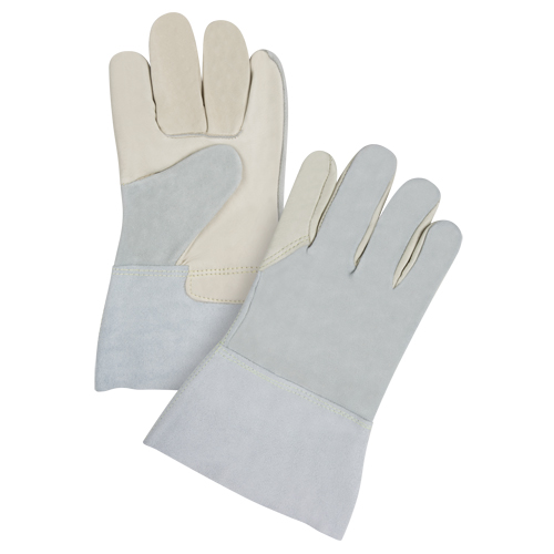 Gants de travail de premi&egrave;re qualit&eacute; &agrave; dos refendu, Grand, Paume en Cuir fleur de vache - Produits de sécurité Zenith 
