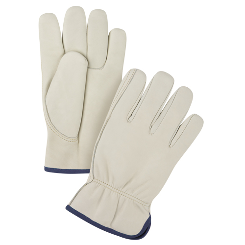 Premium Winter-Lined Driver's Gloves, X-Large, Grain Cowhide Palm, Fleece Inner Lining - Zenith Safety Products 