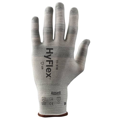 HyFlex&reg; 11-318 Cut Resistant Gloves, 7/Small, 18 Gauge, ASTM ANSI Level A2/EN 388 Level B - Ansell 11318070