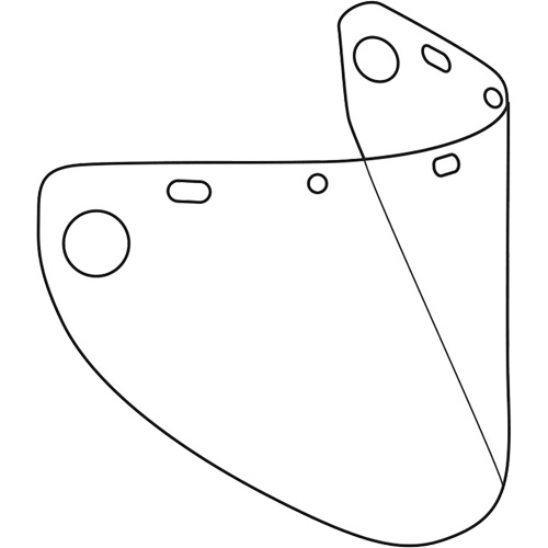 Dynamic Die Cut Formed Faceshield Visor, Polycarbonate, Clear Tint - PIP Global Safety EP919PF/40