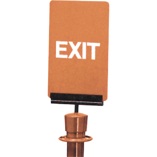 "Exit" Crowd Control Sign, 11" x 7", Plastic, English - Tensator HDFRAME071133VS01
