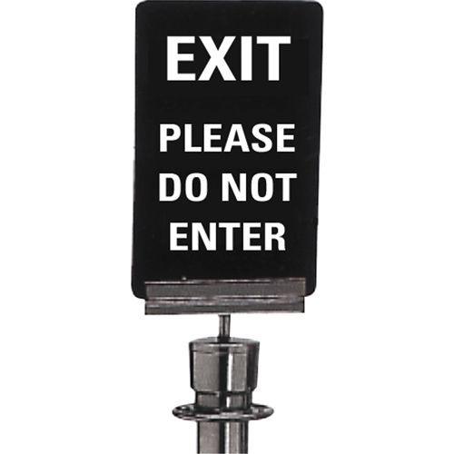 "Exit: Please Do Not Enter" Crowd Control Sign, 11" x 7", Plastic, English - Tensator HDFRAME071133VS03