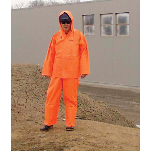 V&ecirc;tements imperm&eacute;ables Hurricane ignifuges et r&eacute;sistants &agrave; l'huile, v&ecirc;tements imperm&eacute;ables, T-Grand, Orange haute visibilit&eacute; - WASIP LTD. R801O50