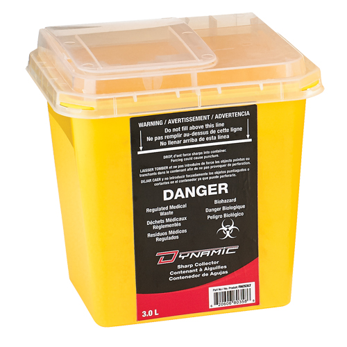 Contenant Sharps Dynamic, Capacit&eacute; de 3 L - PIP Global Safety FACS3LT