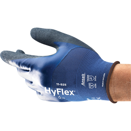 Gants r&eacute;sistant aux coupures HyFlex 11-925, 9/Grand, Calibre 18, Rev&ecirc;tement Nitrile, ASTM ANSI niveau A1/EN 388 niveau 1 - Ansell 11925090