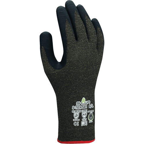 S-TEX&reg; 581 Cut Resistant Gloves, 10/2X-Large, 13 Gauge, Foam Nitrile Coated, ANSI/ISEA 105 Level 5/EN 388 Level E - Showa S-TEX581XXL-10