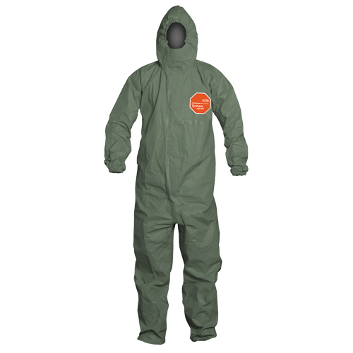 Tychem&reg; 2000 SFR Protective Coveralls, 5X-Large, Green - Dupont Personal Protection QS127T-5X