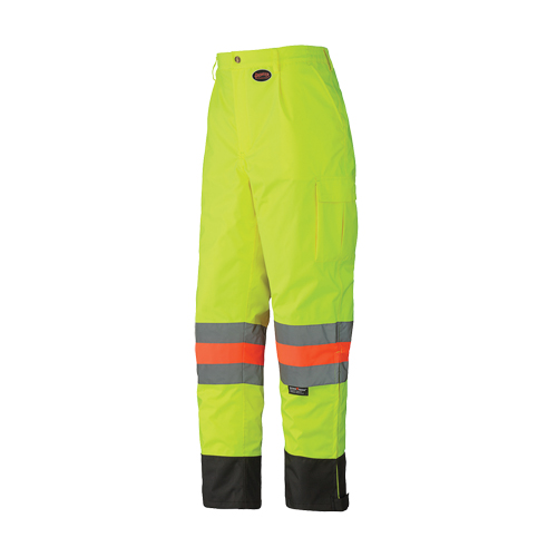 6039 Pantalon de s&eacute;curit&eacute; imperm&eacute;able pour le contr&ocirc;le de la circulation, Polyester, 3T-Grand, Jaune lime haute visibilit&eacute; - Pioneer V1190460-3XL