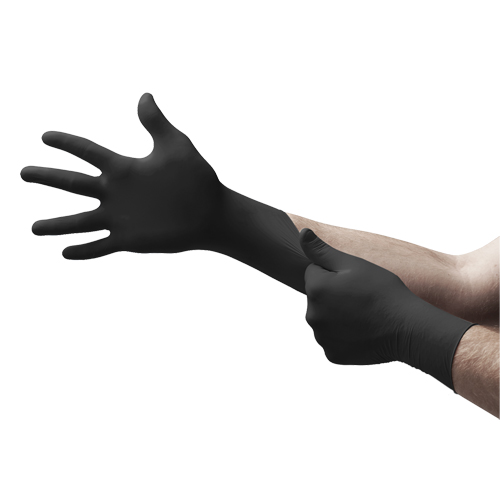 Black Dragon&reg; Zero Gloves, X-Large, Nitrile, 4.5-mil, Powder-Free, Black, Class 2 - Microflex BD-1004-NPF