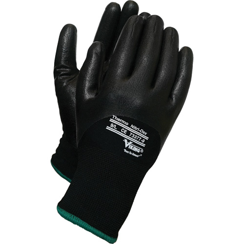 Gants thermiques Nitri-Dex Viking, 8/Moyen, Rev&ecirc;tement Nitrile, Calibre 15, Enveloppe en Nylon - Viking 73377-8