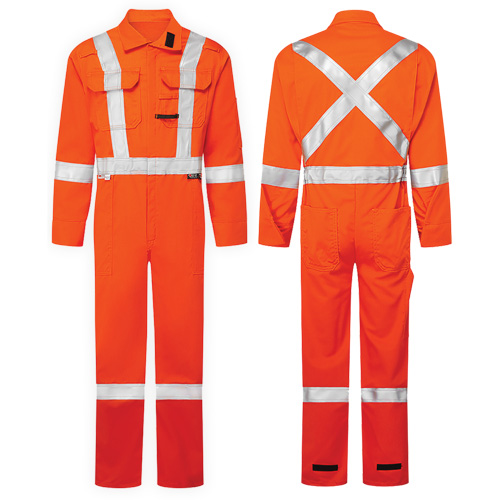 Combinaisons de luxe haute visibilit&eacute; 7 oz UltraSoft, Taille 58, Orange - IFR Workwear USO408-58