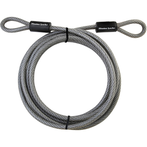 C&acirc;ble &agrave; extr&eacute;mit&eacute; boucl&eacute;e, Longueur de 15' - Master Lock 72DPF