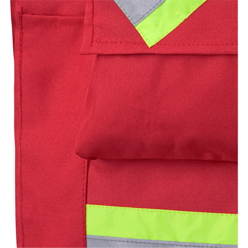 695 Veste de s&eacute;curit&eacute; pour arpenteur et superviseur, Rouge, Petit, Polyester - Pioneer V1010710-S