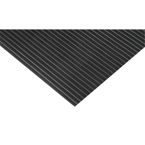 Wide Channel Matting, Runner, 3' x 12'6" x 1/8", Black - Zenith Safety Products 