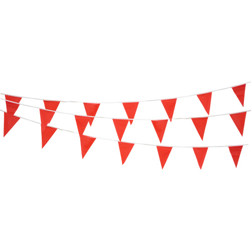 Pennant String, 60' L, Red - Zenith Safety Products 