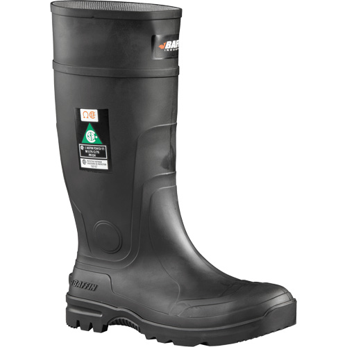 Blackhawk Boots, Rubber, Steel Toe, Size 8, Puncture Resistant Sole - Baffin Technology LICO-MP01-BK1-8