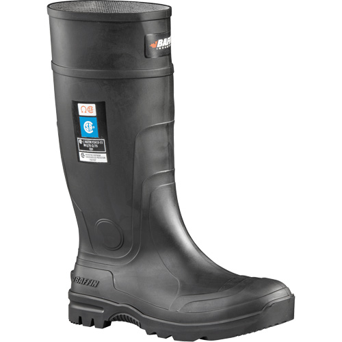 Blackhawk Boots, Rubber, Steel Toe, Size 9 - Baffin Technology LICO-MT01-BK1-9