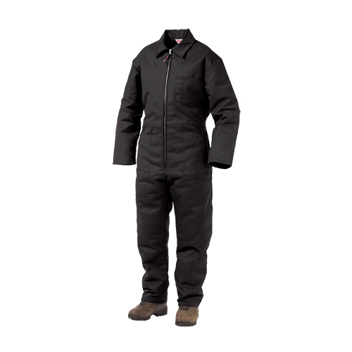 Lined Twill Coveralls, Men's, Black, Size 2X-Large - Tough Duck 712121-BLK-2XL