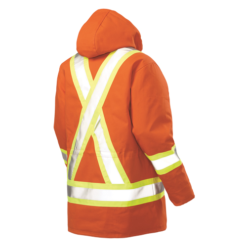 Safety Parka, High Visibility Orange, Medium - Tough Duck S15711-BLAZE-M