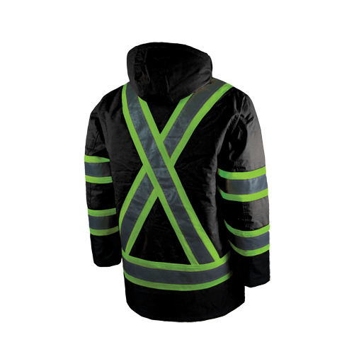 Parka de s&eacute;curit&eacute; doubl&eacute;, Noir, Grand - Tough Duck S17611-BLACK-L