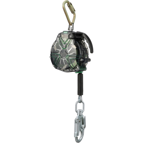 C&acirc;ble de s&eacute;curit&eacute; autor&eacute;tractable V-Tec, 20', Acier inoxydable, Pivotant - MSA 63206-00ACA