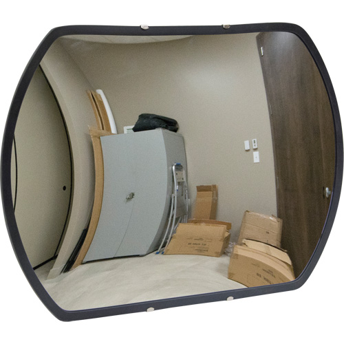 Miroir convexe rectangulaire/rond avec support, 20" h x 30" la, Int&eacute;rieur/Ext&eacute;rieur - Produits de sécurité Zenith 