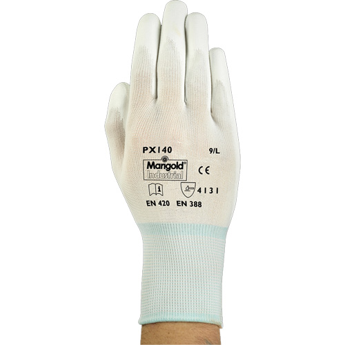 PX140 Coated Gloves, 6/X-Small, Polyurethane Coating, 15 Gauge, Nylon Shell - Ansell M10249