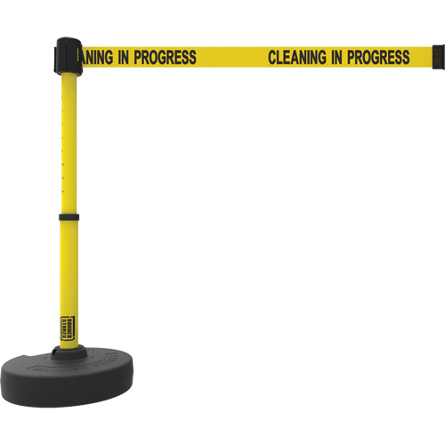 Ensemble de montants pour barri&egrave;re PLUS, Plastique, 42" h, Ruban Jaune, Longueur du ruban 15' - Banner Stakes PL4088