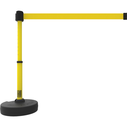 PLUS Barrier Post Set, Plastic, 42" H, Yellow Tape, 15' Tape Length - Banner Stakes PL4092