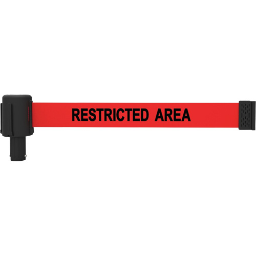 Cassettes de banni&egrave;re PLUS, Restricted Area, 15', Ruban Rouge - Banner Stakes PL4047