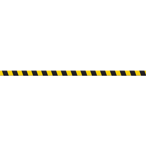 Marqueur robuste pour le sol Tough-Mark, Rectangle, 48" lo x 3" la, Noir et jaune, Poly&eacute;thyl&egrave;ne - Accuform NMC PTP210