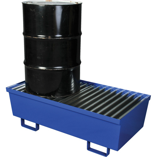 Palette de confinement des d&eacute;versements en acier, Capacit&eacute; de d&eacute;versement 74 gal. US, 27" x 51,25" x 13" - Eagle Mfg. 1620ST