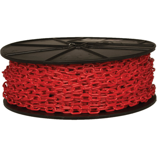 Chaîne en plastique, Rouge, Maillon de 2", 500' de long - Mr. Chain 50005-500