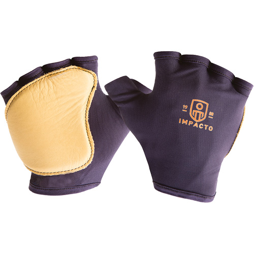 Gants antichocs, Petit, Paume en Cuir fleur, Poignet &eacute;lastique - Impacto 501-20SL