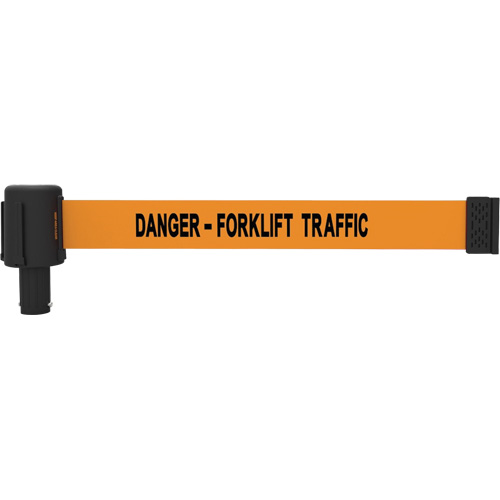 Cassette de banni&egrave;re PLUS, Danger - Forklift Traffic, 15', Ruban Orange - Banner Stakes PL4062