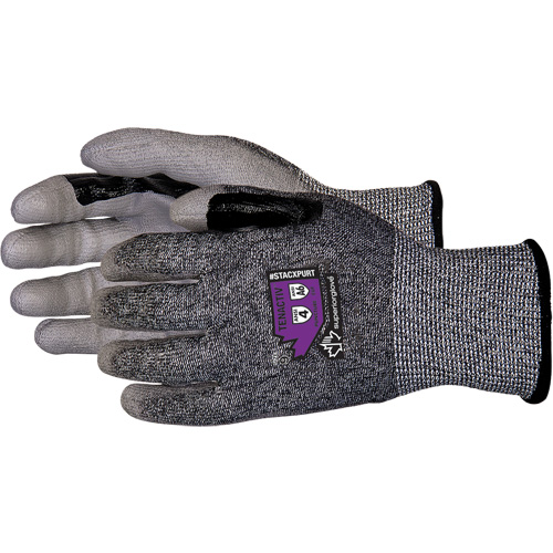 Composite-Knit Cut-Resistant Gloves, 8, 13 Gauge, Polyurethane Coated, ASTM ANSI Level A6 - Superior Glove Works Ltd. STACXPURT-8