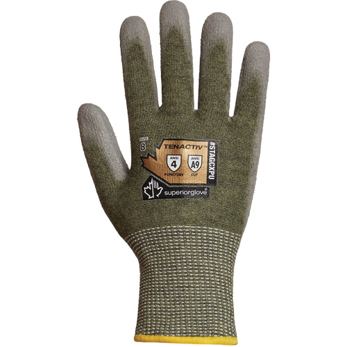Extreme-Cut Gloves, 8, 13 Gauge, Polyurethane Coated, ASTM ANSI Level A9 - Superior Glove Works Ltd. STAGCXPU-8