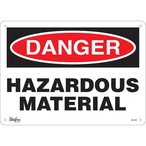 Enseigne Hazardous Material, 10" x 14", Aluminium, Anglais - Produits de sécurité Zenith 