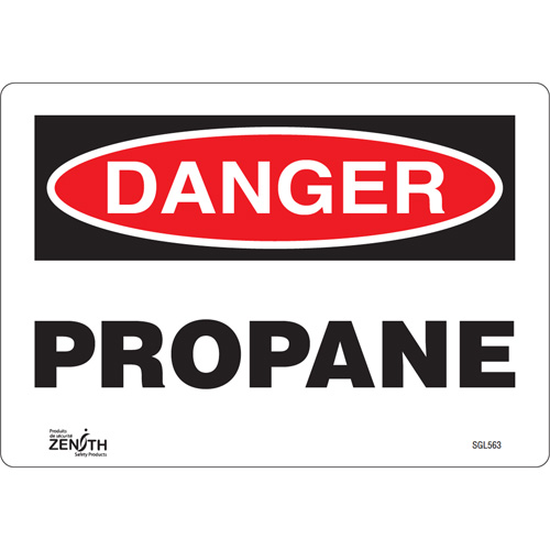 Enseigne Propane, 7" x 10", Vinyle, Anglais - Produits de sécurité Zenith 