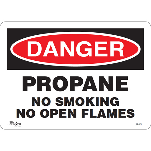 Enseigne No Smoking, 10" x 14", Vinyle, Anglais - Produits de sécurité Zenith 